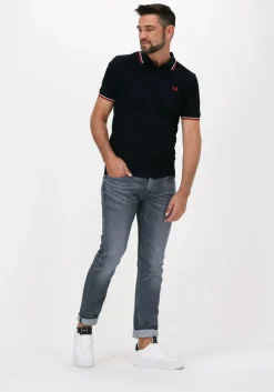donkerblauwe fred perry polo twin tipped fred perry shirt