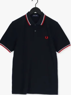 donkerblauwe fred perry polo twin tipped fred perry shirt
