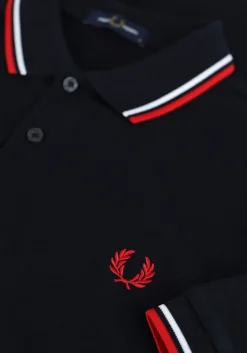 donkerblauwe fred perry polo twin tipped fred perry shirt