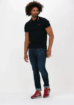 donkerblauwe fred perry polo twin tipped fred perry shirt