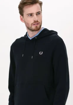 donkerblauwe fred perry truien/vesten tipped hooded sweatshirt