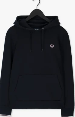 donkerblauwe fred perry truien/vesten tipped hooded sweatshirt