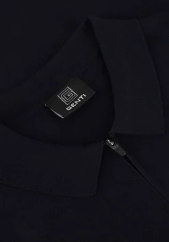 donkerblauwe genti polo polo zip ss k2053-1260