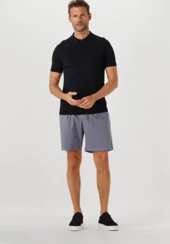 donkerblauwe genti polo polo zip ss k2053-1260