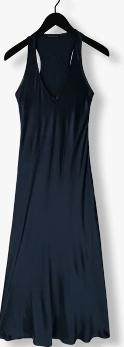 donkerblauwe greek archaic kori midi jurk 130482