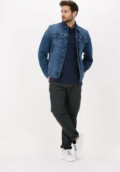 donkerblauwe g-star raw polo dunda slim polo s/s