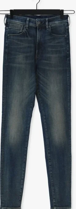 donkerblauwe g-star raw skinny jeans c051 - heavy elto pure superst