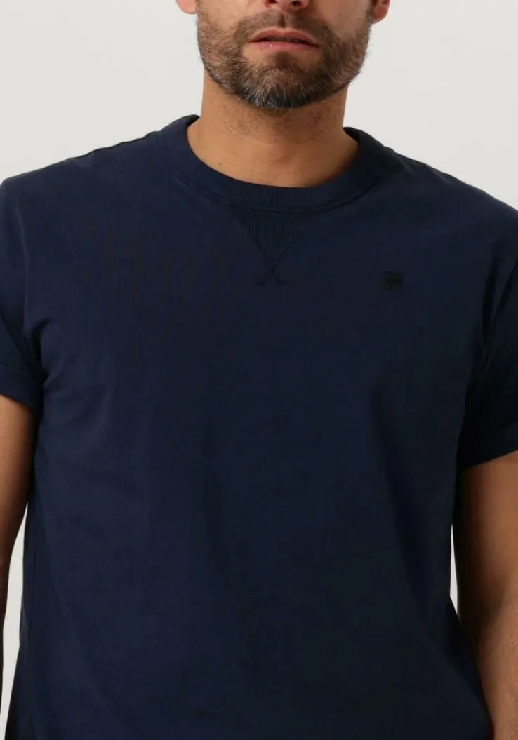 donkerblauwe g-star raw t-shirt nifous r t