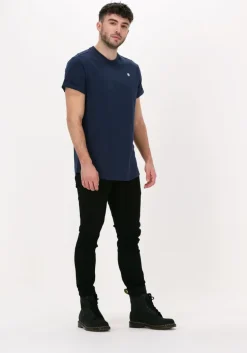 donkerblauwe g-star raw t-shirt lash r t s/s