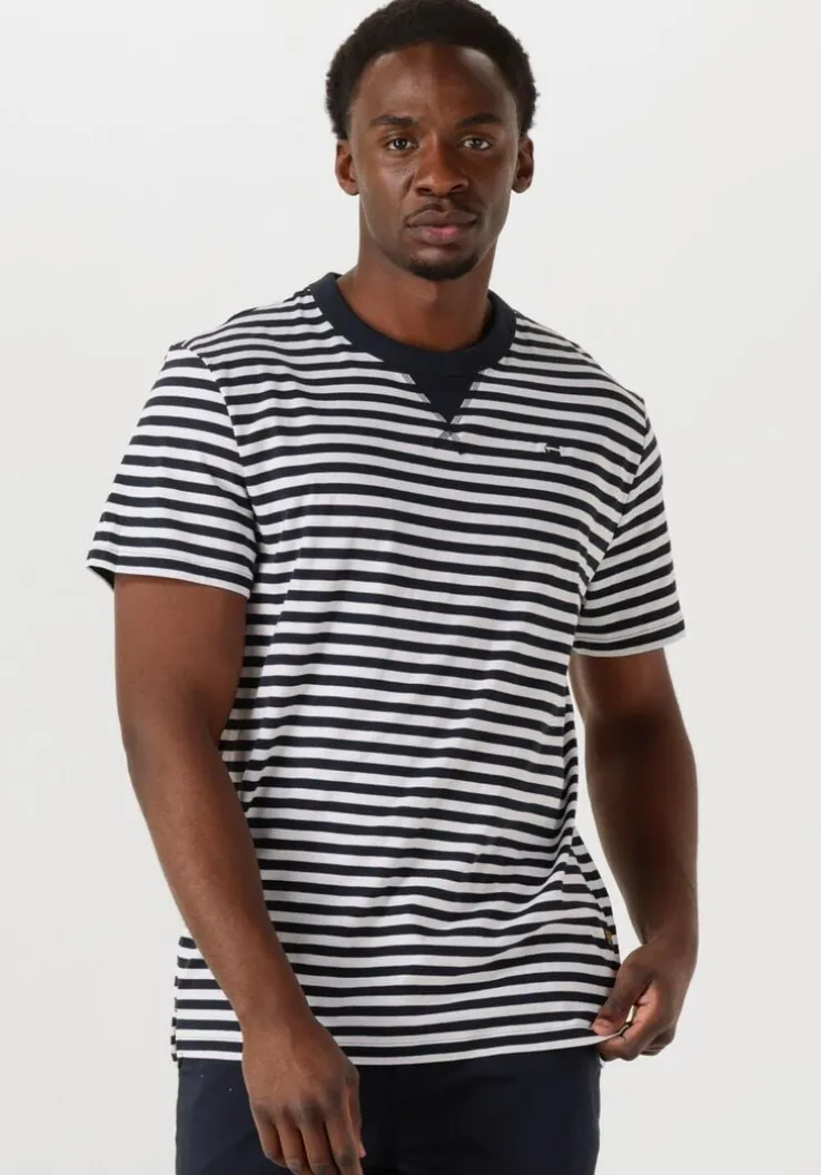 donkerblauwe g-star raw t-shirt nifous stripe r t