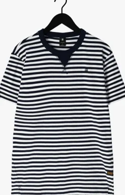 donkerblauwe g-star raw t-shirt nifous stripe r t