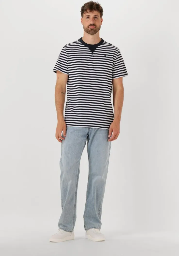 donkerblauwe g-star raw t-shirt nifous stripe r t