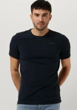donkerblauwe g-star raw t-shirt slim base r t s/s