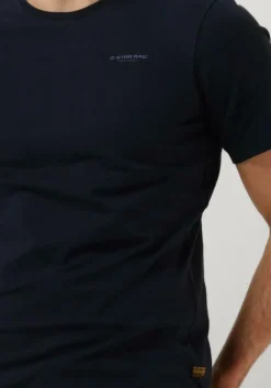 donkerblauwe g-star raw t-shirt slim base r t s/s
