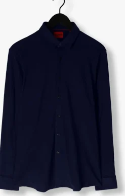 donkerblauwe hugo klassiek overhemd elisha02