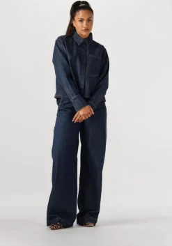 donkerblauwe ibana wide jeans pesha jeans