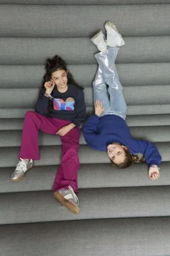 donkerblauwe indian blue jeans trui knitwear heavy knit