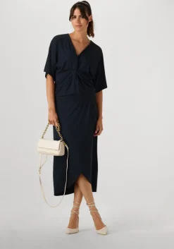 donkerblauwe jansen amsterdam midirok falta rok v 663