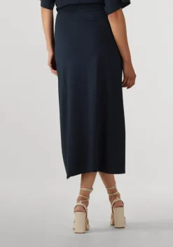 donkerblauwe jansen amsterdam midirok falta rok v 663