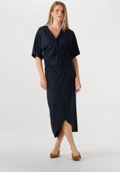 donkerblauwe jansen amsterdam midirok falta rok v 663