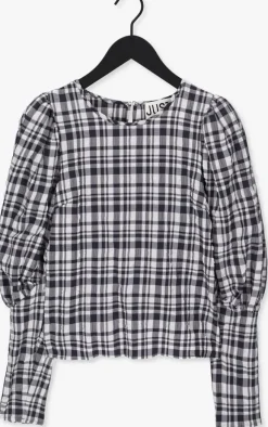 donkerblauwe just female blouses hamilton blouse