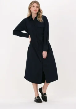 donkerblauwe knit-ted midi jurk malu