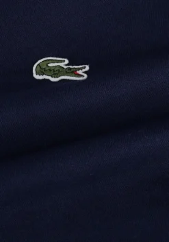 donkerblauwe lacoste sweater classic fit brushed fleece sweatshirt