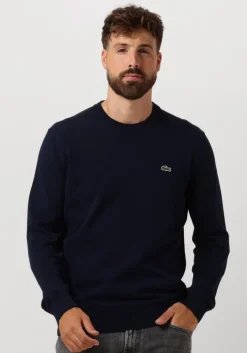 donkerblauwe lacoste trui 1ha1 men sweater