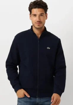 donkerblauwe lacoste vest 1hs1 mens sweat zip