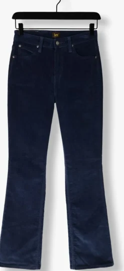 donkerblauwe lee flared jeans breese boot