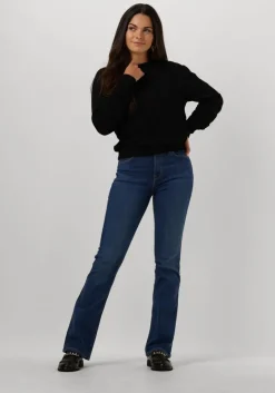 donkerblauwe lee flared jeans breese boot