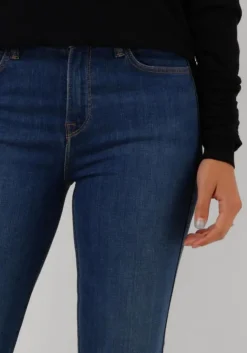 donkerblauwe lee flared jeans breese boot