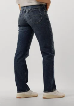 donkerblauwe lee straight leg jeans rider classic