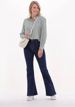 donkerblauwe lee straight leg jeans breese flare