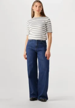 donkerblauwe lee wide jeans stella a line