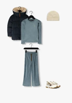 donkerblauwe like flo gewatteerde jas amaya flo girls short fancy hooded jacket