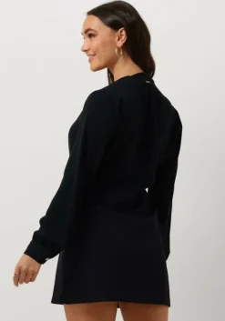 donkerblauwe liu jo mini jurk thriller bottoni dress