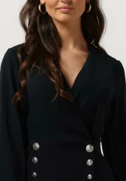 donkerblauwe liu jo mini jurk thriller bottoni dress