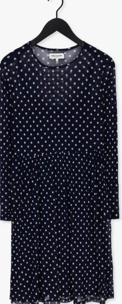 donkerblauwe lollys laundry midi jurk lydia dress
