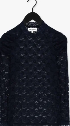 donkerblauwe lollys laundry top ellen blouse
