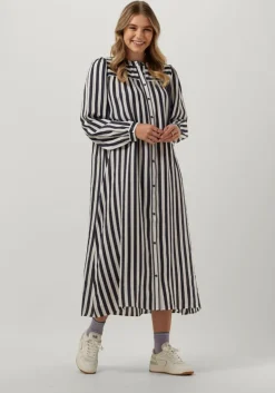 donkerblauwe lollys laundry midi jurk jess dress