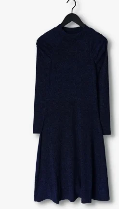 donkerblauwe lollys laundry midi jurk rosie dress