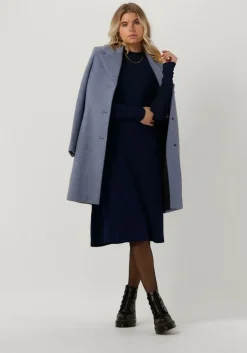 donkerblauwe lollys laundry midi jurk rosie dress