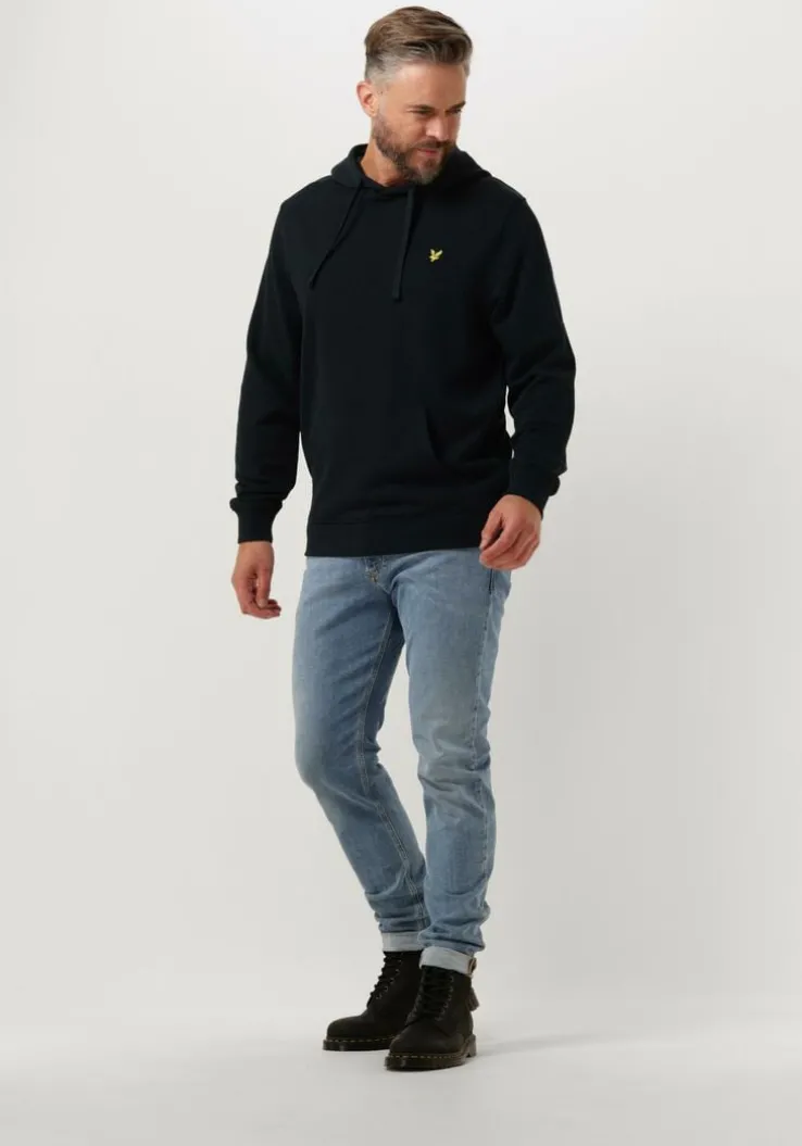 donkerblauwe lyle & scott truien/vesten pullover hoodie