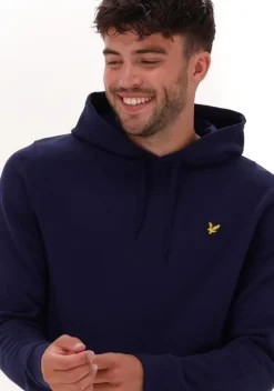 donkerblauwe lyle & scott truien/vesten pullover hoodie