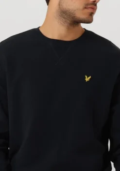 donkerblauwe lyle & scott trui crew neck sweatshirt
