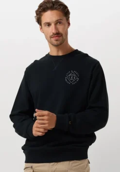 donkerblauwe lyle & scott sweater stamp crew neck sweatshirt