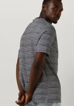 donkerblauwe lyle & scott t-shirt breton stripe t-shirt