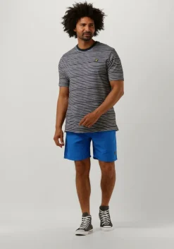 donkerblauwe lyle & scott t-shirt breton stripe t-shirt