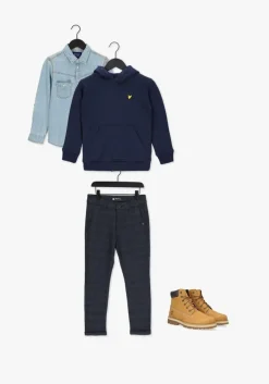 donkerblauwe lyle & scott trui classic oth hoody fleece